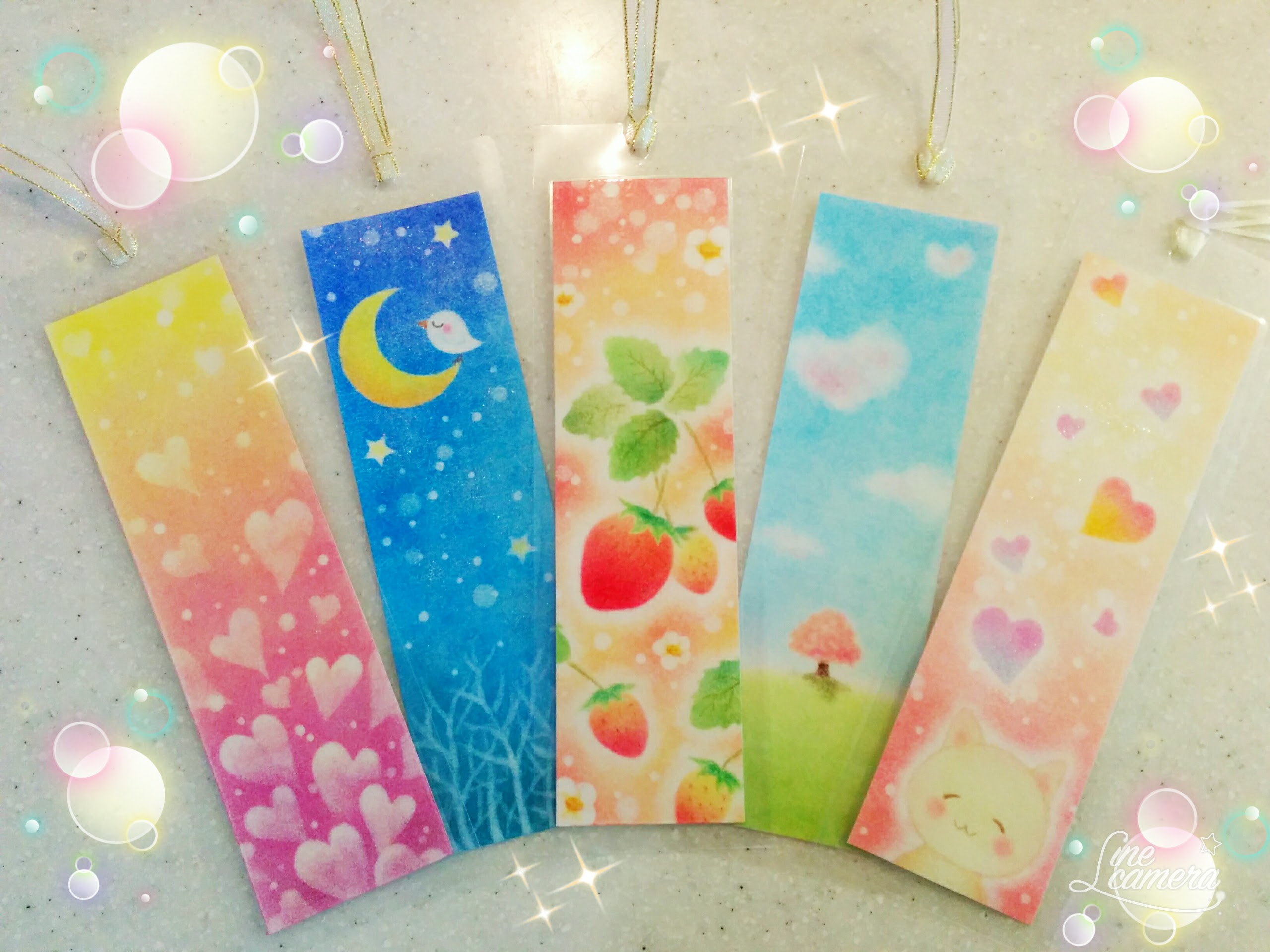 パステルアートしおり